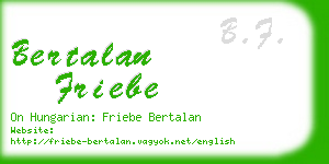 bertalan friebe business card